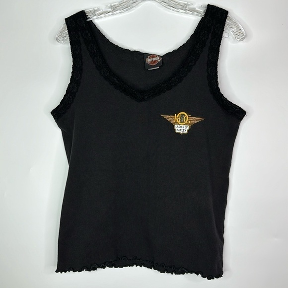 Vintage Harley Davidson Wolf River Chapter Shawano County WI Tank Top XL - Picture 2 of 9